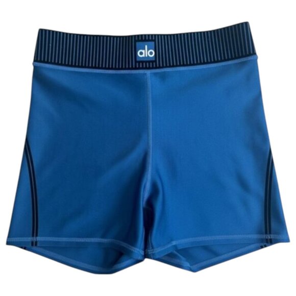 Alo Yoga Airlift High-Waist Line Up Short Eclipse Blue Sculpting XS - Picture 2 of 5